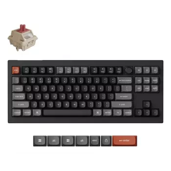 Mehaaniline klaviatuur Keychron V3 Ultra 8K — QWERTY, Bluetooth ja juhtmega, RGB, must