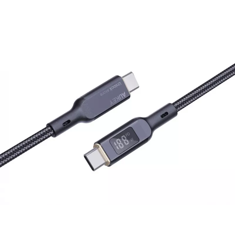 AUKEY CB-MCC102 USB-kaabel 1,8 m USB-C must 480 Gbit/s