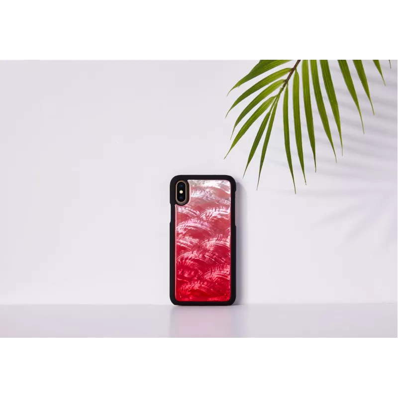iKinsi nutitelefoni ümbris iPhone XS / XS S-le — roosa järv ja must, kaitsev ümbris