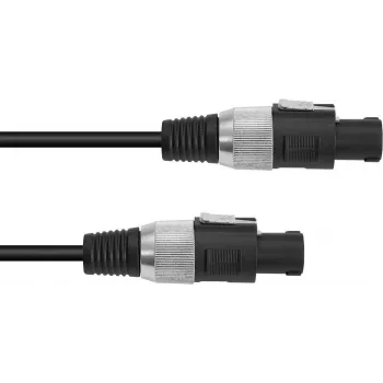 Kõlarikaabel Omnitronic 2x1,5 mm², 10 m, must