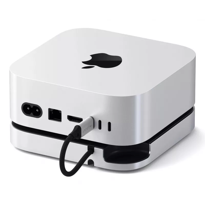Satechi sülearvuti dokk/pordireplikaator ST-GNMMES — juhtmega USB 3.2 Gen 2 USB-C jaotur, USB-A ja SD, hõbedane