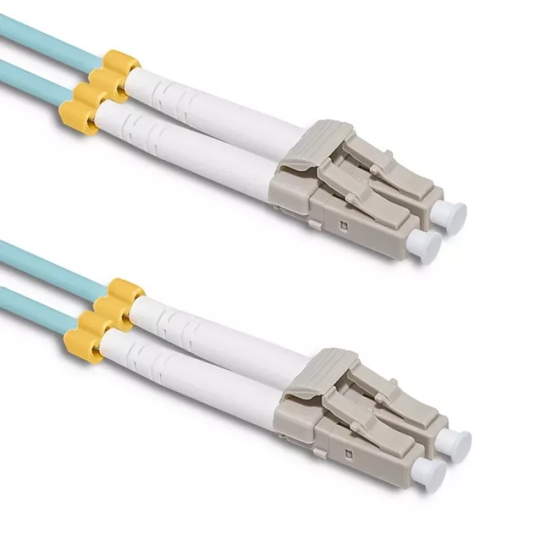 Qoltec - patchkaabel - LC/UPC Multimood (M) kuni LC/UPC Multimood (M) - 1 m - fiiberoptiline - Dupleks - 50/125 mikronit - OM3 - halogeenivaba