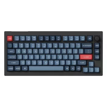 Keychron V1 Max klaviatuur universaalne USB RF juhtmevaba Bluetooth must hall 75% mehaaniline