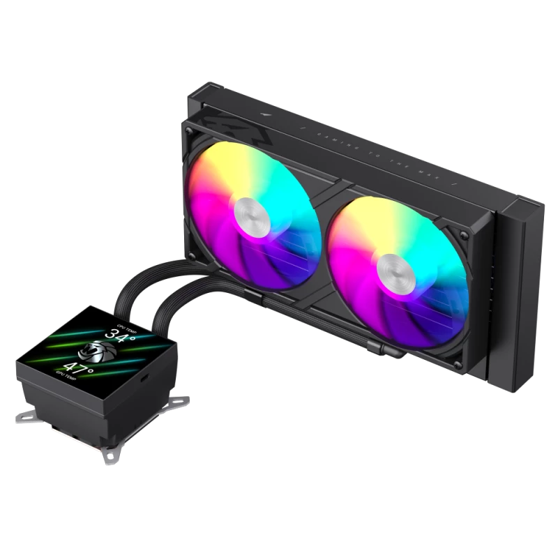 Gamemax CPU vedelikjahuti | GLACIER 240 LCD BK | Intel, AMD