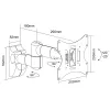 Maclean MC-503A Reguleeritav seinakinnitus 23–42-tollistele LCD-, LED- ja plasmateleekraanidele