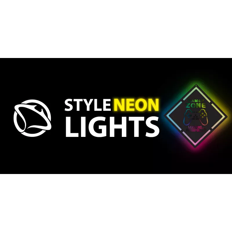 LED-neoonsilt MANTA MASNL132RGB Style Neon Lights GAMER ZONE, RGB-valgustusega seinadekoor