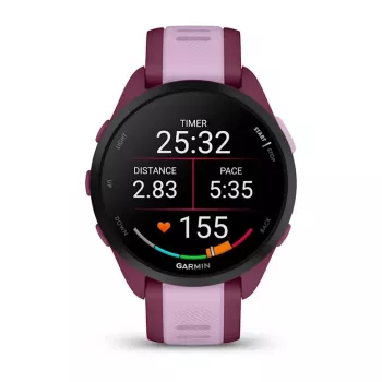 Nutikell GARMIN Forerunner 165 Music, 43 mm polümeerkorpus, 1,2-tolline AMOLED 390x390, GPS/GLONASS/Galileo, 5 ATM, 11-päevane aku