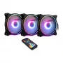INTER-TECH Argus RS-08 120mm ARGB korpuseventilaatorid - 3 tk pakk, Must