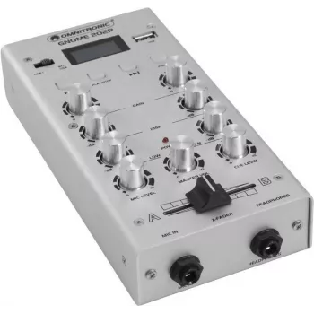 Mini mixer Omnitronic GNOME-202P, 2-kanaliline kompaktne mikser 3-ribalise ekvalaiseriga