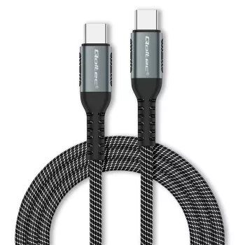 Qoltec kaabel USB 2.0 Type C USB 2.0 Type C 100W QC 3.0 PD 1m must