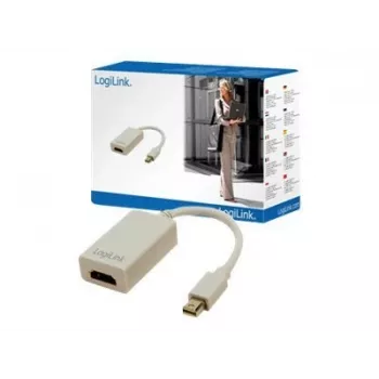 Videokaabli adapter LOGILINK Mini DisplayPort HDMI Type A CV0036A, 0,1 m, hall