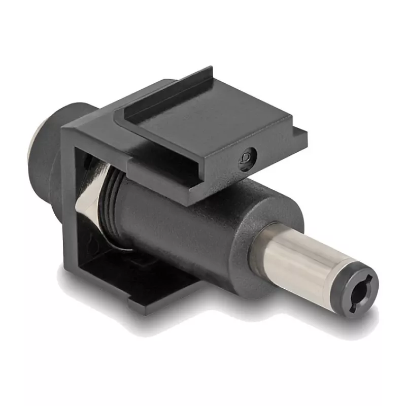 DeLOCK Keystone-moodul DC 5,5 x 2,5 mm emane DC 5,5 x 2,1 mm isasele must