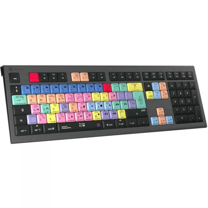 Logickeyboard LKB-PPROCC-A2M-UK klaviatuur USB QWERTY inglise must (LKB-PPROCC-A2M-UK)