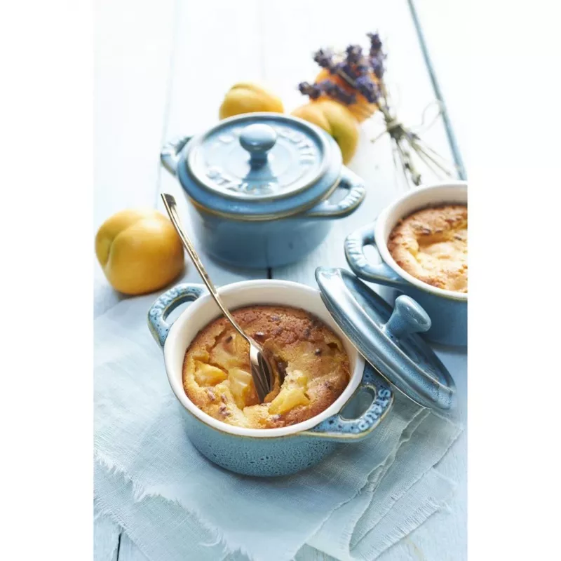 Staub Mini Cocotte ümmargune, 4 tk – 200 ml, antiiktürkiis