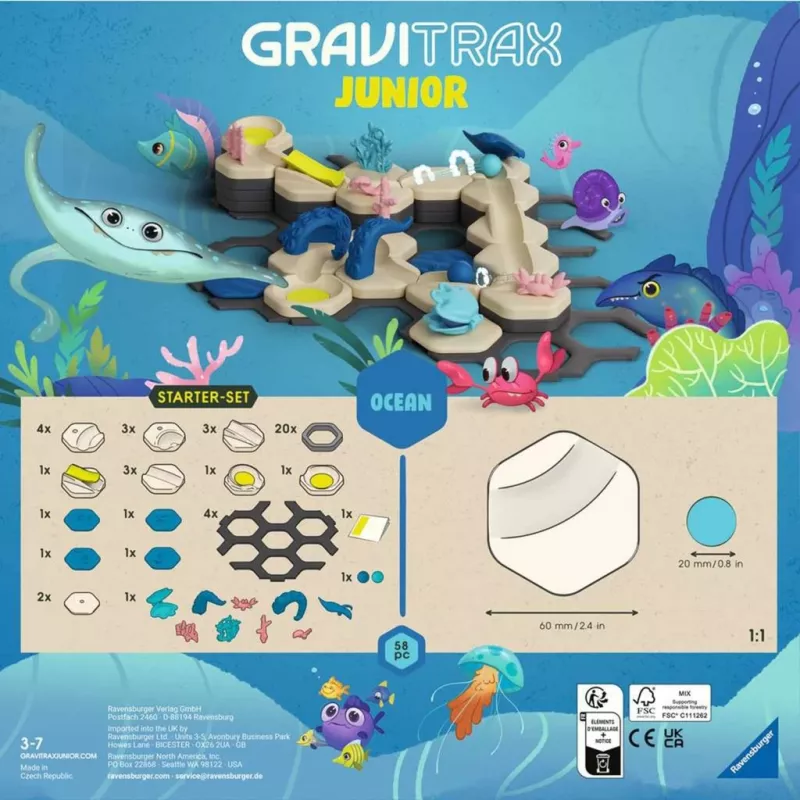 Kuuliraja ehituskomplekt Ravensburger GraviTrax Junior Starter Set S Desert track, mudel 24585
