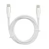 USB-C-USB-C-kaabel IBOX IKUTC2W 2 m, USB 2.0, 3 A, valge, tekstiilpunutis