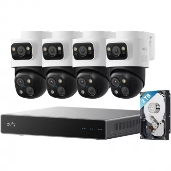NVR turvasalvesti Eufy S4 Max — 8-kanaliline, 4K (3840×2160), HDD 2 TB (kuni 16 TB), Must/Hall/Valge