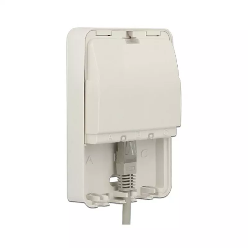 Harukarp DELOCK 86262 seinale paigaldatav ühenduskarp, 82×120×31 mm, valge
