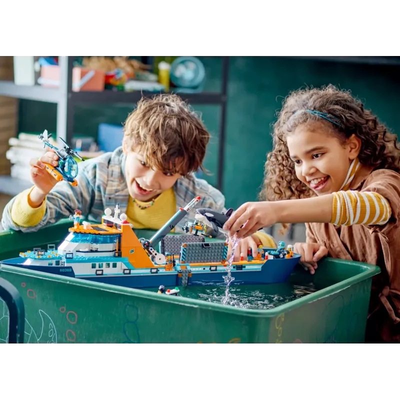 Ehituskomplekt LEGO City Arktika uurimislaev 60368 — 815 osa, 7+ aastat, 4 minifiguuri
