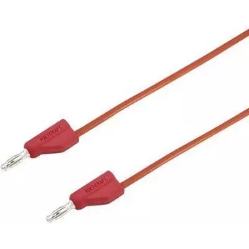 VOLTCRAFT Test Lead [Plug 4 mm - Plug 4 mm] 5 m Red MSB-300 (MSB-300-5-Red)