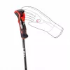 Suusakepid Leki 3D AIRFOIL must/punane 120 cm