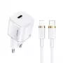 Kaasaskantav telefonilaadija usams T36 1x USB-C PD3.0 ja sisseehitatud Lightning-kaabliga