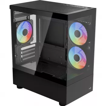 Micro/Mini-ITX arvutikorpus AEROCOOL Geh Viewport Mini-G-BK-v4 ARGB must