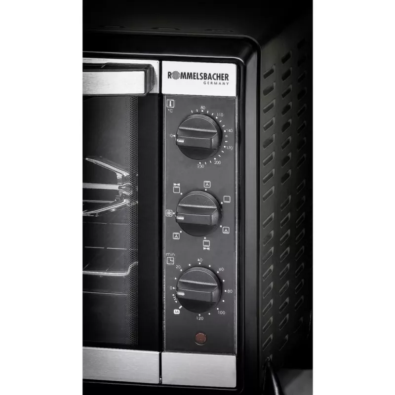 Elektriahi Rommelsbacher BG 1550 Must, 30 L, 80–230 °C, 7 režiimi, grillivarras, 120 min taimer
