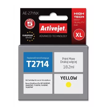 Ühilduv tindikassett ActiveJet AE-27YNX (Kollane, High XL, 18,2 ml) Epsoni printeritele