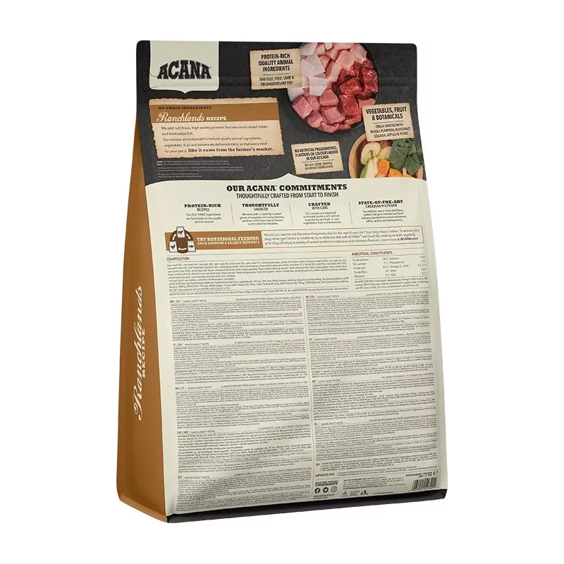 ACANA Highest Protein Ranchlands Dog - kuiv koeratoit - 2 kg