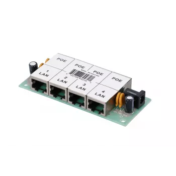 PoE süstija Extralink 4-pordiline 4x 100Mb/s RJ45, Fast Ethernet, 48 V, ilma korpuseta