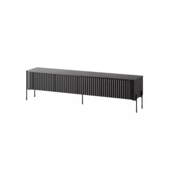 TV-kapp cama meble VERA 190x40x50 cm — matt must pealispind ja raam