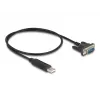 DeLOCK USB 2.0 RS-232 seeriaadapter 50 cm FTDI, must