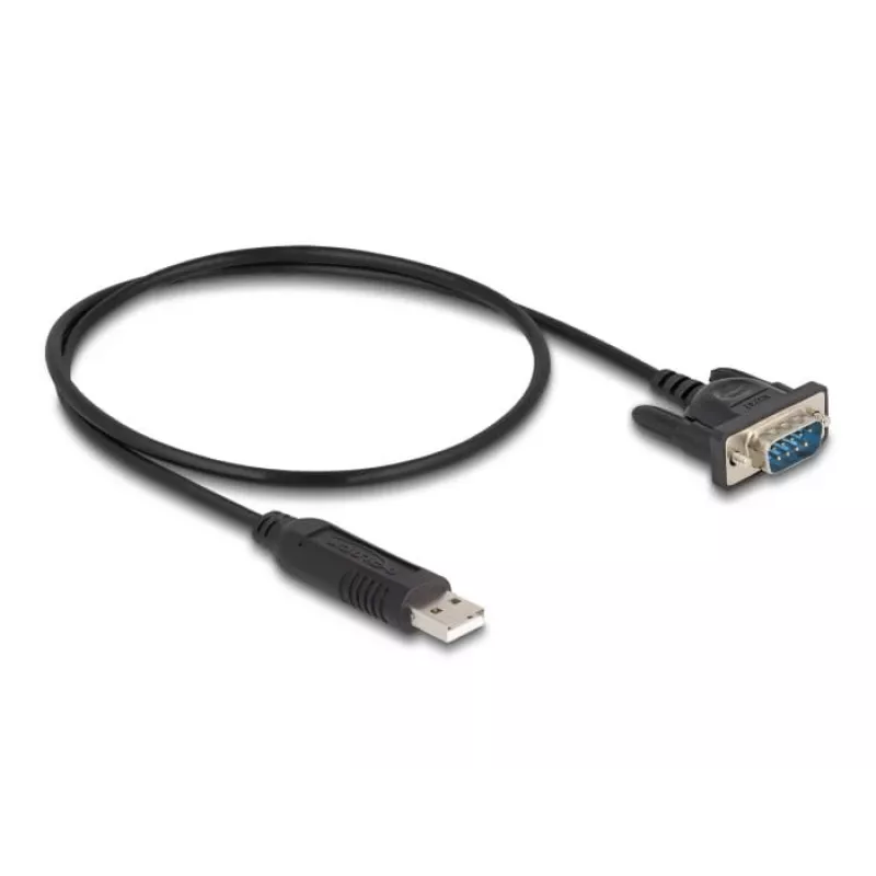DeLOCK USB 2.0 RS-232 seeriaadapter 50 cm FTDI, must