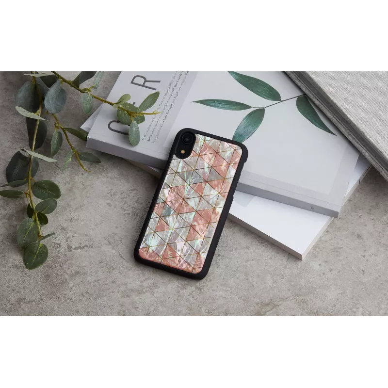 Telefonikohver iKins iPhone XR-ile — Teemantmustriga, must