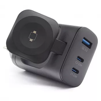 RealPower 450476 mobiilseadme laadija akupank, nutikell, tahvelarvuti Must Vahelduvvool Juhtmevaba laadimine Kiirlaadimine Siseruumidesse
