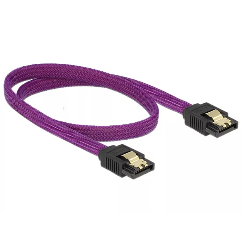 SATA-kaabel DeLOCK 83691 0,5 m SATA 7-kontaktiline lilla