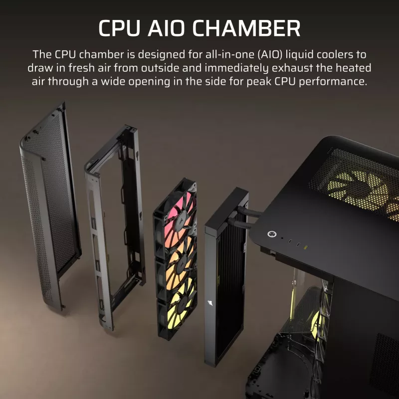 PC-korpus Corsair AIR 5400 RS-R ARGB Midi Tower Must