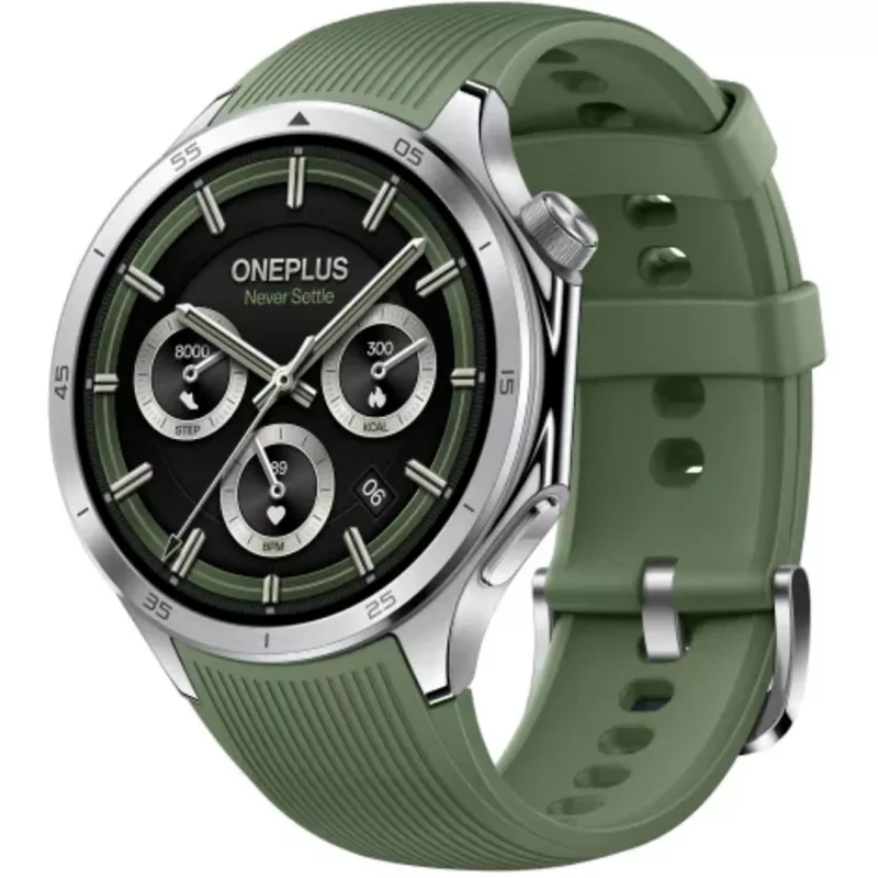 OnePlus Watch 3 Emerald Titanium nutikell, 46 mm, 1,5-tolline AMOLED, GPS, roheline kummirihm
