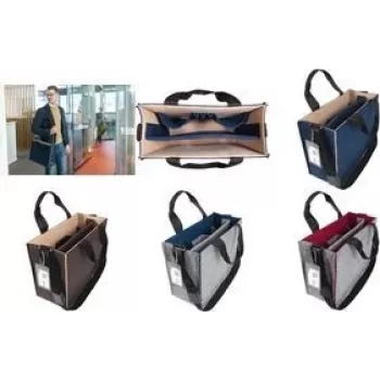 Sülearvutikott sigel Desk Sharing Bag Bicolor M sinine/beež kuni 15,4-tollistele sülearvutitele