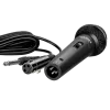 Mikrofon SVEN MK-110 (juhtmega, dünaamiline, metall, kaabel 4,0 m, 6,3 / 3,5 mm pistik, must)