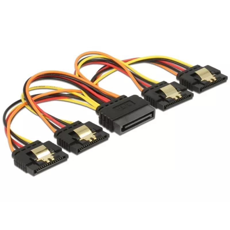 SATA-kaabel DeLOCK 60156 0.15 m SATA 15-pin 4 x SATA 15-pin mitmevärviline