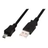 Assmann/Digitus USB 2.0 ÜHENDUSKAABEL A-B USB 2.0 ühenduskaabel, 480 Mbit/s, USB A - USB mini B, pistik/pistik, 1,8 m, must (AK-300130-018-S)