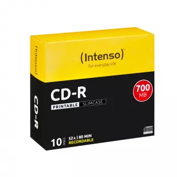 CD-R Intenso 1801622 700 MB 52x Printable 10 tk õhuke Case