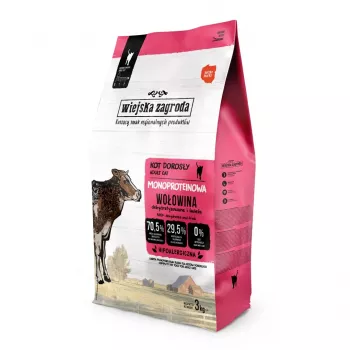 WIEJSKA ZAGRODA Monoprotein Beef - kuiv kassitoit - 3kg