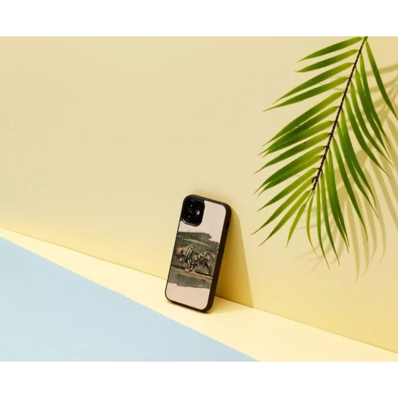 Telefonikott Man and Wood iPhone 12 mini jaoks — valge pulli kujundus