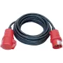 Brennenstuhl H07RN-F 5G1,5 - pikendusjuhe - IEC 60309 16A (W) kuni IEC 60309 16A (M) - vahelduvvool 400 V - 10 m - must
