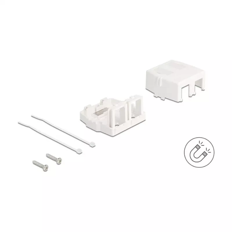 Pistikuraam DELOCK 85843 plastist valge 545x573x324 mm