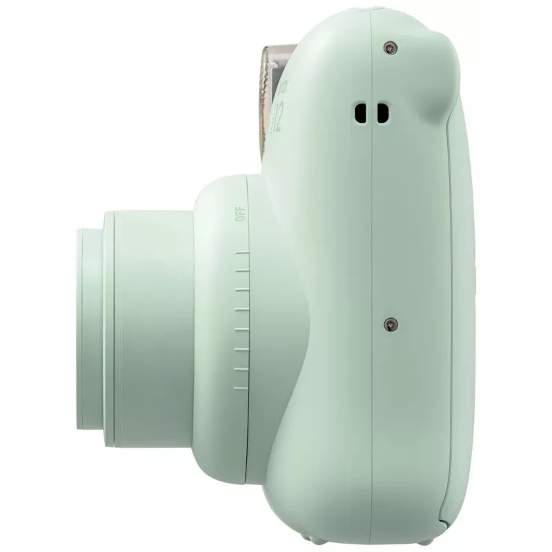 Kiirkaamera Fujifilm Instax Mini 12 Roheline — pilt 86x54 mm, film 62x46 mm, 60 mm ekvivalentne fookuskaugus