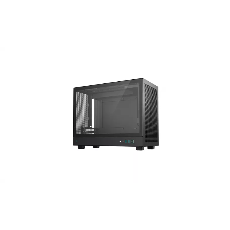 Arvutikorpus DeepCool CH160 PLUS Small Form Factor SFF ATX/mATX, karastatud klaas, USB-C, must